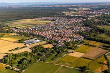 Luftaufnahme von Ortsteil Sondernheim in Germersheim im Bundesland Rheinland-Pfalz, Deutschland