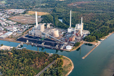 EnBW Energie Baden-Württemberg AG, Rheinhafen-Dampfkraftwerk Karlsruhe im Ortsteil Daxlanden, Deutschland von oben gesehen