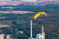 EnBW Energie Baden-Württemberg AG, Rheinhafen-Dampfkraftwerk Karlsruhe im Ortsteil Daxlanden, Deutschland vom Flugzeug aus