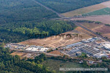 Schrägluftbild von HeKa Herzog GmbH im Ortsteil Neudorf in Graben-Neudorf im Bundesland Baden-Württemberg, Deutschland