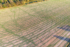Feldstrukturen in Germay im Bundesland Haute-Marne, Frankreich