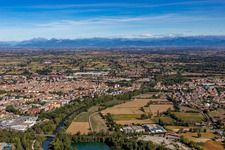 Luftbild von Crema im Bundesland Cremona, Italien