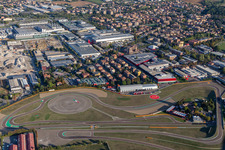 Formel 1 Rennstrecke von Ferrari, Pista di Fiorano, Circuito di Fiorano in Fiorano Modenese im Bundesland Modena, Italien aus der Vogelperspektive