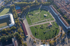 Luftaufnahme von Parco archeologico Novi Ark in Modena, Italien
