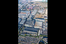 Ferrari S.P.A in Maranello im Bundesland Modena, Italien aus der Drohnenperspektive