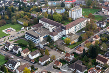 Luftaufnahme von Asklepius Krankenhaus in Kandel im Bundesland Rheinland-Pfalz, Deutschland