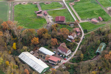 Luftbild von Wanzheimer Mühle in Rheinzabern im Bundesland Rheinland-Pfalz, Deutschland