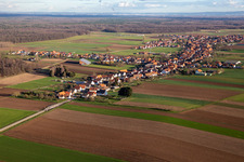 Schleithal von Westen im Bundesland Bas-Rhin, Frankreich