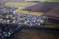 Neubaugebiet K2 in Kandel im Bundesland Rheinland-Pfalz, Deutschland aus der Drohnenperspektive