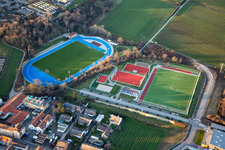 Luftbild von Weinstraßenstadion und Sportplatzanlage Edenkoben in Maikammer im Bundesland Rheinland-Pfalz, Deutschland