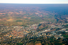 Luftbild von Wissembourg von Südwesten im Bundesland Bas-Rhin, Frankreich