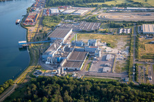 Papierfabrik Palm GmbH & Co. KG | Werk Wörth am Rhein im Bundesland Rheinland-Pfalz, Deutschland von oben gesehen