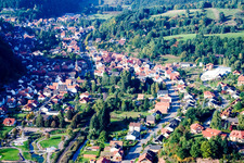 Dorf an der Wieslauter in Bruchweiler-Bärenbach im Bundesland Rheinland-Pfalz, Deutschland