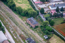 Luftbild von Ruine an der Vater-Jahn-Straße im Ortsteil Ermsleben in Falkenstein im Bundesland Sachsen-Anhalt, Deutschland