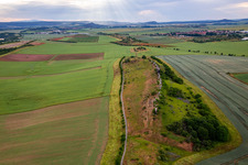 Teufelsmauer (Königsstein) im Ortsteil Weddersleben in Thale im Bundesland Sachsen-Anhalt, Deutschland aus der Luft