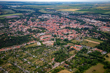 Quedlinburg von Südwesten im Bundesland Sachsen-Anhalt, Deutschland