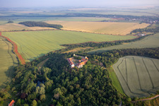 Konradsburg im Ortsteil Ermsleben in Falkenstein im Bundesland Sachsen-Anhalt, Deutschland von oben