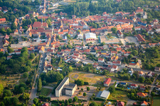 Luftaufnahme von Ortsteil Ermsleben in Falkenstein im Bundesland Sachsen-Anhalt, Deutschland