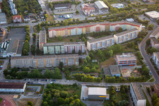 Plattenbauten am Regenstein in Blankenburg im Bundesland Sachsen-Anhalt, Deutschland