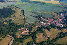 Schrägluftbild von Ortsteil Meisdorf in Falkenstein im Bundesland Sachsen-Anhalt, Deutschland