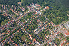 Allee zum Schloß in Ballenstedt im Bundesland Sachsen-Anhalt, Deutschland von oben