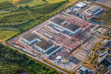 Luftbild von TransnetBW GmbH, Gleichstrom-Umspannwerk in Philippsburg im Bundesland Baden-Württemberg, Deutschland