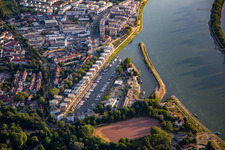 Luftaufnahme von Yachthafen Speyer im Bundesland Rheinland-Pfalz, Deutschland