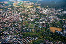 Speyer von Osten im Bundesland Rheinland-Pfalz, Deutschland