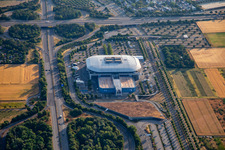 Luftbild von SAP Arena im Ortsteil Hochstätt in Mannheim im Bundesland Baden-Württemberg, Deutschland