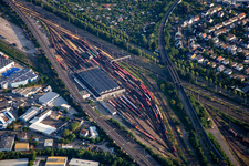 DB Cargo Bahnbetriebswerk Mannheim im Ortsteil Neckarau im Bundesland Baden-Württemberg, Deutschland