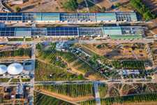 EXPERIMENTIERFELD Hinter der Hauptbühne im Spinelli-Park der Bundesgartenschau Mannheim BUGA 2023 im Ortsteil Feudenheim im Bundesland Baden-Württemberg, Deutschland