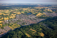 Hemsbach von Südosten im Bundesland Baden-Württemberg, Deutschland