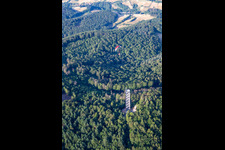Luftaufnahme von Trommturm Rimbach im Ortsteil Zotzenbach im Bundesland Hessen, Deutschland
