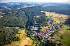 Luftbild von Grasellenbach von Süden im Bundesland Hessen, Deutschland