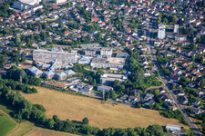 Luftbild von Kreiskrankenhaus Erbach im Ortsteil Lauerbach im Bundesland Hessen, Deutschland