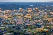 Mörlenbach von Westen im Bundesland Hessen, Deutschland