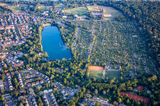Schrägluftbild von Ortsteil Niederfeld in Mannheim im Bundesland Baden-Württemberg, Deutschland