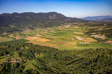 Luftbild von Lijak Tal von Westen in Nova Gorica, Slowenien