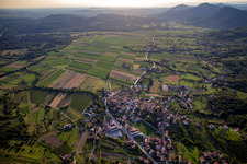 Lijak Tal von Osten bei Sonnenuntergang in Nova Gorica, Slowenien