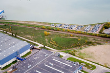 Luftaufnahme von Landeshafen Wörth in Wörth am Rhein im Bundesland Rheinland-Pfalz, Deutschland