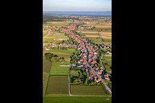 Luftbild von Schleithal von Westen im Bundesland Bas-Rhin, Frankreich