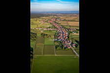 Luftaufnahme von Schleithal von Westen im Bundesland Bas-Rhin, Frankreich