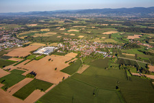 Scherzheim von Westen in Lichtenau im Bundesland Baden-Württemberg, Deutschland