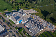 Schrägluftbild von Zimmer Group Am Glockenloch im Ortsteil Freistett in Rheinau im Bundesland Baden-Württemberg, Deutschland