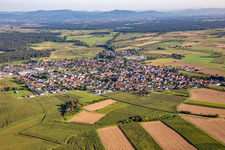 Rheinbischofsheim von Norden in Rheinau im Bundesland Baden-Württemberg, Deutschland