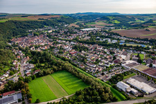 Luftbild von Meisenheim von Norden im Glantal im Bundesland Rheinland-Pfalz, Deutschland