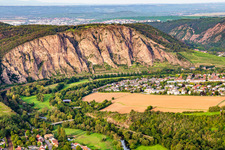 Der Rotenfels "höchste Steilwand zwischen Norwegen und den Alpen" in Traisen im Bundesland Rheinland-Pfalz, Deutschland