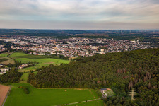 Bad Kreuznach von Westen im Bundesland Rheinland-Pfalz, Deutschland