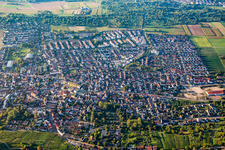 Asperg von Norden im Bundesland Baden-Württemberg, Deutschland