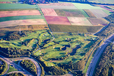 Luftaufnahme von Golfclub Schloss Monrepos im Ortsteil Eglosheim in Ludwigsburg im Bundesland Baden-Württemberg, Deutschland